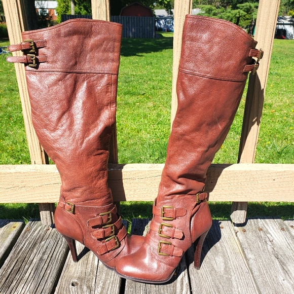 Aldo leather boots sz 40 (US sz 9) - Picture 1 of 5